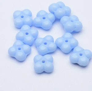 Vintage Deutsche Perlen Abgerundet Quadrat Rondelle 7x4 mm Babyblau 10 Stück 10237005 - Bild 1 von 1