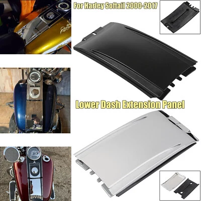 ABS Lower Dash Tank Panel Extension Fit For Harley Fatboy Softail Deluxe FLSTN Foto 1 de 4