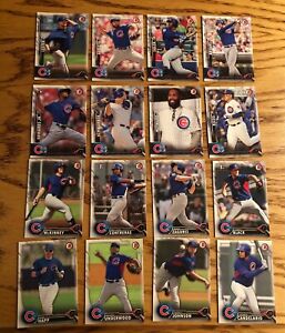 2016 Bowman Base/Prospects CHICAGO CUBS 16 CARD TEAM SET Bryant,Rizzo,Contreras
