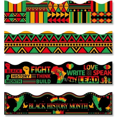 108Ft Black History Month Bulletin Board Borders Decorations 107Pcs African A... - Image 1 of 4