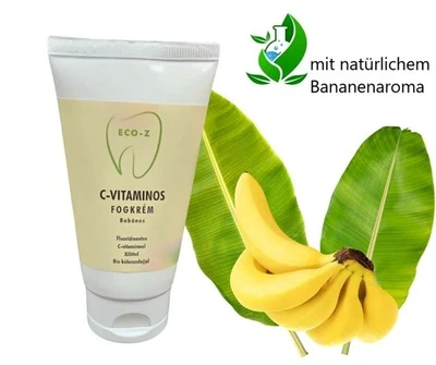 WWW.SPEISEKAMMER-SHOP.DE 3 x 75ml Eco-Z Fluoridfreie Vitamin C Zahnpasta Bananen mit Xylit OHNE FLUORID
