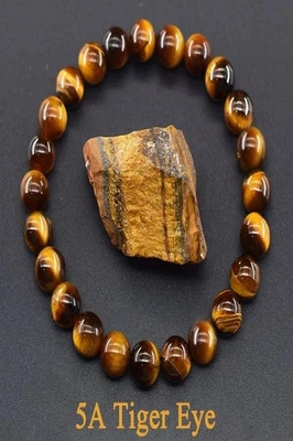 . 5A Natural Garnet Beads Bracelet Wine Red Healing Crystal Energy Stone Jewelry - Image 1 of 4