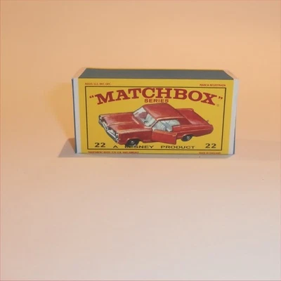 Matchbox Lesney 22c2 Pontiac Coupe Red E Style Repro Box - image 1 of 4