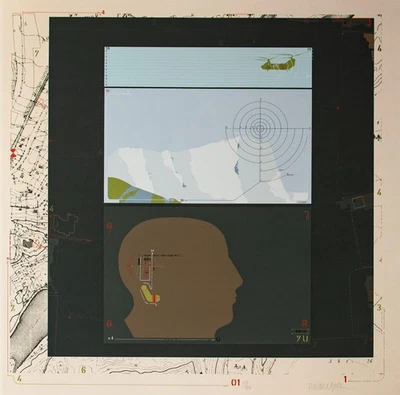 Rainer Wittenborn Abstrakt Zeitgenössische Kunst sign Siebdruck 20 Jhd 137/200 - Bild 1 von 2