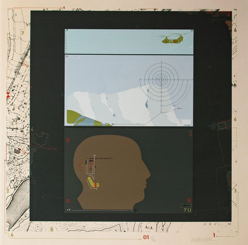 Rainer Wittenborn Abstrakt Zeitgenössische Kunst sign Siebdruck 20 Jhd 137/200 - Bild 1 von 2