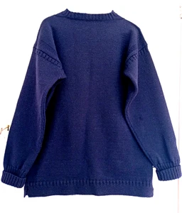 Men's Guernsey Woollens Jumper Navy Blue 100% British Wool 40 chest - Picture 1 of 6
