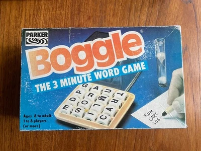 Vintage "Boggle" 3 Minute Word Game by Parker Brothers Complete (1987) - Image 1 of 2