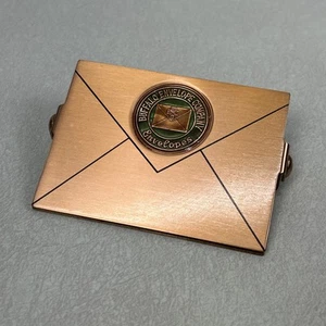 Vintage Antique Buffalo Envelope Company Brass Embossed Envelope Clip Buffalo NY - Picture 1 of 4