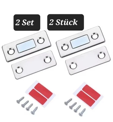 2er Set Extra Starke Möbelmagnete – Starker Magnetverschluss für Schrank, Tür  - Bild 1 von 4