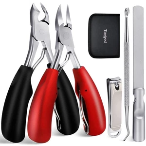 5Pcs Professional Nail Clippers Set for Ingrown & Thick Nails, Heavy Duty Toe... - Picture 1 of 6