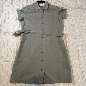 Vestido Camisa Club Monaco Wm Grande Salvia Cinturón Línea A Ponte Tejido Resistente a las Arrugas - Imagen 1 de 12