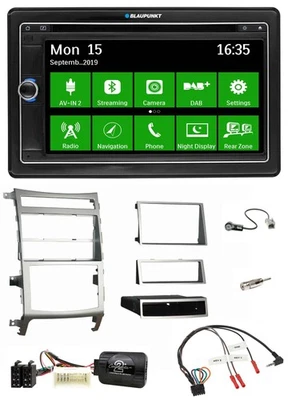 Blaupunkt Bluetooth 2DIN Lenkrad DAB USB TMC Navigation für Hyundai IX55 2009-20 - Bild 1 von 4