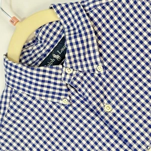 Ralph Lauren Hemd Navy & White Gingham Checkered Gr. S Classic Fit TOP - Bild 1 von 9