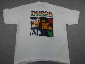 Camisa Pinturas Duron De Colección Para Hombre Grande Blanca Hecha en EE. UU. Publicidad Años 80 90 Logo - Imagen 1 de 10