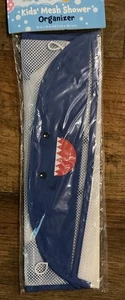 Comfort Bay For Kids Mesh Shower Organizer Blue Shark 14”x15” - Picture 1 of 3