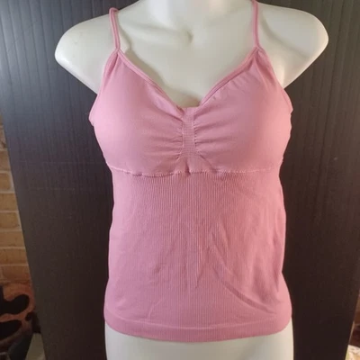 NOBO NO BOUNDARIES PINK SEAMLESS RIB TANK TOP SZ. Jr.  L ( 11-13 ) - Image 1 of 4
