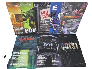 Loot Crate Magazine Lot of 8 issues Dystopia Hulk Anime Walking Dead Rick Morty - Picture 1 of 14