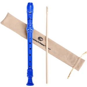Soprano Recorder Instrument Student Fingering 8 Hole Flute Beginner Dark Blue - Picture 1 of 7