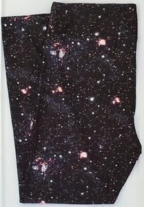 TC2 LuLaRoe Tall & Curvy2 Leggings Stars Constellations Galaxy on Black Rare T41 - Picture 1 of 6
