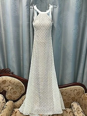 Ellie Wilde новый свадебное выпускное платье, сексуальный винтажный кружевной с бретелью через шею, Reg $999 размер 6 - Изображение 1 из 4