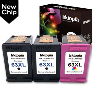 Nowy Chip 63XL (2B & 1C) Atrament do HP ENVY 4511 4522 4527 OfficeJet 3833 3834 5258 ' - Zdjęcie 1 z 5