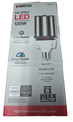 Satco S23145 Hi Pro LED 100-277V Light Bulb 3000,4000 & 5000k 120W - Image 1 of 4
