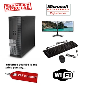 ULTRA FAST Gaming PC Bundle Intel Core i5 8GB 1TB Windows 10 GT730 DUAL SCREEN - Picture 1 of 1
