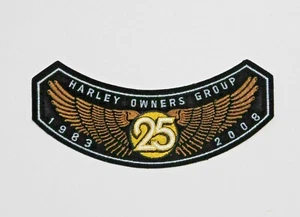 Harley Davidson 25 Year HOG Patch Harley Owners Group 1983 - 2008  - Picture 1 of 3