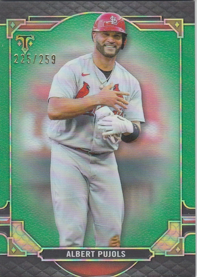 ALBERT PUJOLS /259 TOPPS TRIPLE THREADS EMERALD GREEN CARDINALS #71 2022 22 - Image 1 of 1