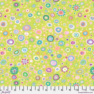 NEW! KAFFE FASSETT ROMAN GLASS GP01 IN LIME GEOMETRIC COTTON FABRIC HALF YARD - Picture 1 of 1