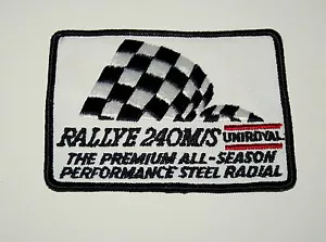 2 Vintage Uniroyal Tire & Rubber Rallye 240 Tires Car Cloth Patch 1970s NOS New - Picture 1 of 1