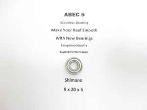 Shimano Talica TAC-12 TGT1573 ABEC5 Stainless Bearing 9x20x6 #21 - Picture 1 of 1