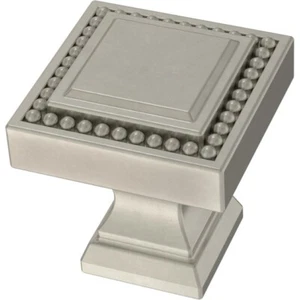 12 Psc Satin NIckel Round Cabinet Drawer Knob 25mm Elegant Beaded Knob New… - Picture 1 of 3