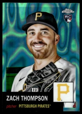 2022 Topps Chrome Platinum Aqua Lava Zach Thompson 223/299 Pittsburgh Pirates - Image 1 of 2