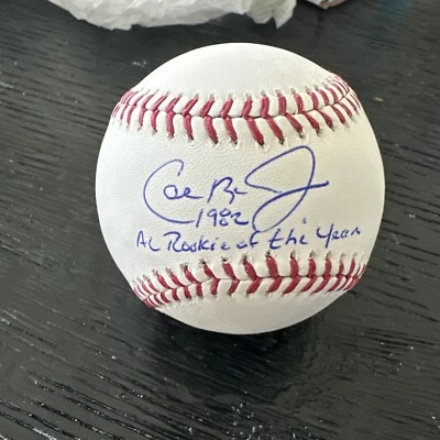 Cal Ripken Autographed/Signed Baltimore Orioles OML Baseball 82 ROY PSA DNA - Image 1 of 2