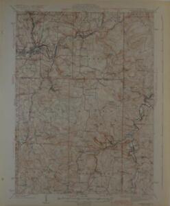 Punxsutawney Pennsylvania USGS Topographic Map Original Antique Printed 1942 Art