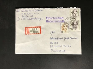 Germany #1475//9N532 Famous Women Dauerserie Cover to Finland #686 - Picture 1 of 1