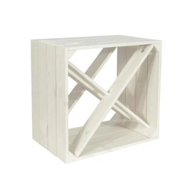Weinregal 40x40x30cm Weinkiste Holzkiste Flaschenregal Regal Weiß Kiste - Bild 1 von 4