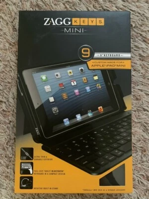 ZAGG Keys MINI 9" KEYBOARD CUSTOM MADE For APPLE iPAD MINI Ultra Thin, BRAND NEW - Image 1 of 2