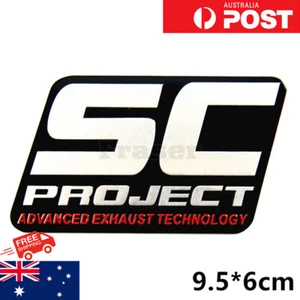 SC PROJECT Motorbike Exhaust Muffler Pipe 3D Aluminium Decal Sticker AU - Picture 1 of 5
