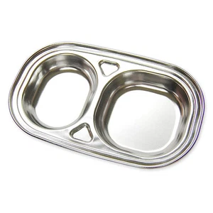 Divided Stainless Steel Food Snack Tray Lunch Box Portion Diet Plate Adult Kids - Picture 1 of 2