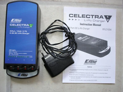 Celectra Lipo-Lader für 4 Akkus,Batteriebetrieb möglich. - Bild 1 von 2