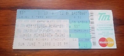 6/7/1998 Pittsburgh Pirates Ticket Stub Vs Minnesota Twins Won 3-2 - Image 1 of 2