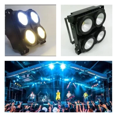 2 pack 4x100W LED COB blinder cool+warm white 2in1 audience matrix DMX DJ light - Image 1 of 4