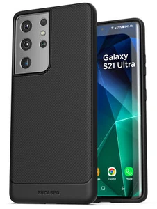 For Samsung Galaxy S21 Ultra Thin Case, Slim Flexible Grip Phone Cover (Black) - Picture 1 of 7