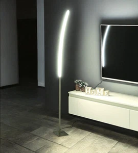 LED Stehleuchte Elina Fluter Bogenleuche Nickel Standleuchte LED 12W 960lm 3000K - Bild 1 von 8
