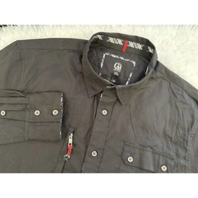 Camisa Cavi LS de algodón negra con botones para hombre 2XL NUEVA CON ETIQUETAS Macys Foto 1 de 4