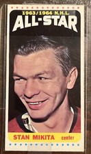 1964-65 TOPPS TALLBOY #106 STAN MIKITA ALL STAR SP HOCKEY-Ex-NM+ Short Print
