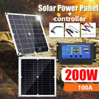 200W 12V Solar Panel Kit Battery Charger & 100A Controller For Car Van Caravan