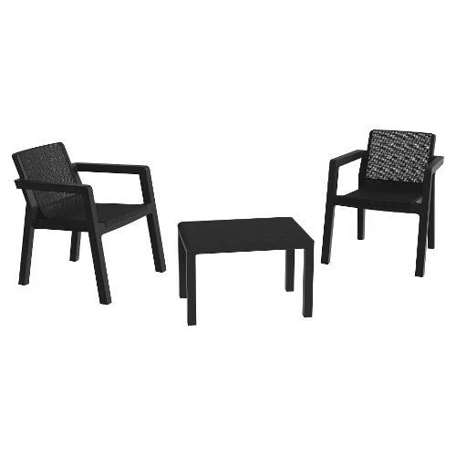 TOOMAX Set Giardino in Pp 2 Poltrone 1 Tavolo Antracite Z0592RAA04100 RIVIERA592 - Immagine 1 di 1